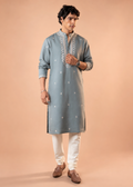 Sage Mist Embroidered Kurta Trouser Set