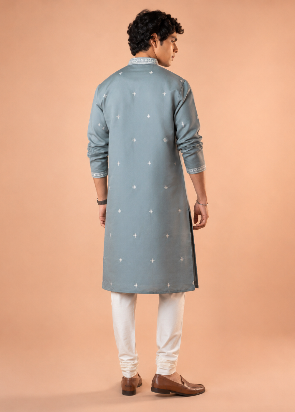 Sage Mist Embroidered Kurta Trouser Set