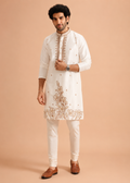 Ivory Bloom Embroidered Kurta Trouser Set